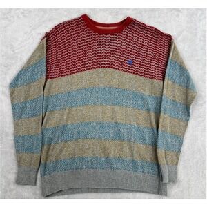 DC Shoes Striped Knit Pullover M Multi Color Women Streetwear Skate Sweater